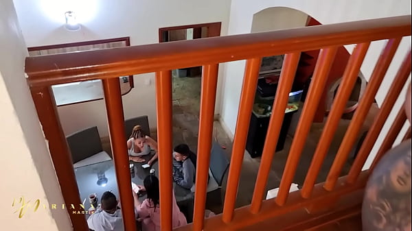 Horny threesome hidden from my family 