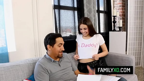 Perv stepdad fucks his hot latina teen step daughter in her tight pussy  