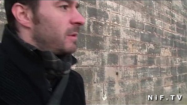 French amateur couple with a big boobed brunette banged in their apart