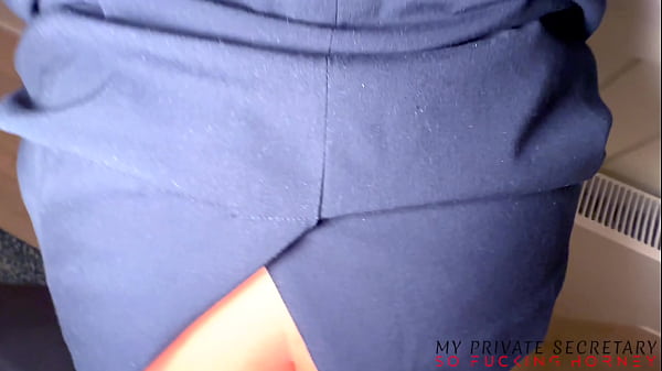 serious business woman in pencil skirt and white blouse gets boss cock  