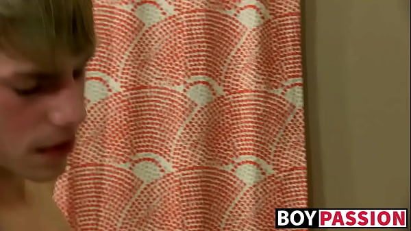 Beautiful blonde and skinny guy participates in a hot and passionate solo session, and uses a nice dildo too.