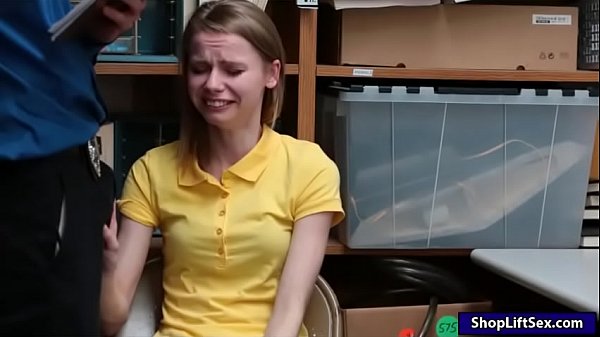 Very tight blonde teen thief Catarina Petrov caught on CCTV stealing then for her to be acquited  