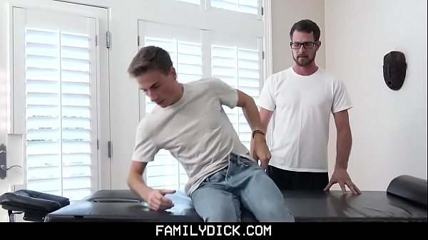Older man massages Stepnephew's legs and groin