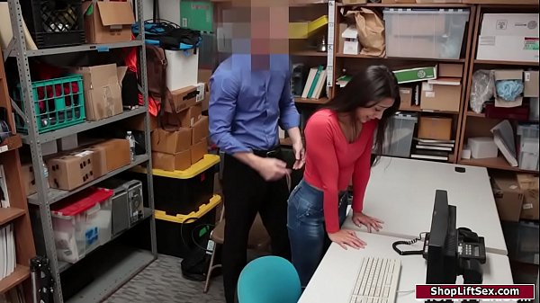 Busty latina steals so an officer stripsearches her.He offers her a way out and grabs her big tits and gropes her big ass.Shes facefucked and banged  