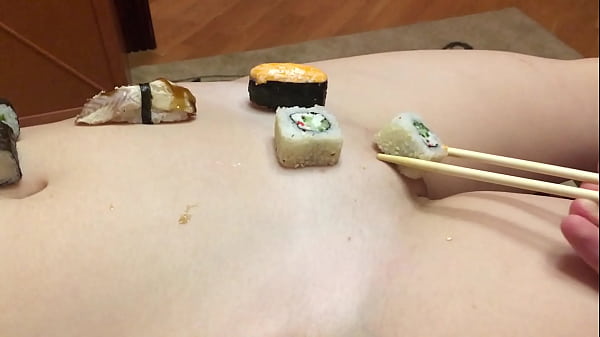 I eat sushi from my gf nake body