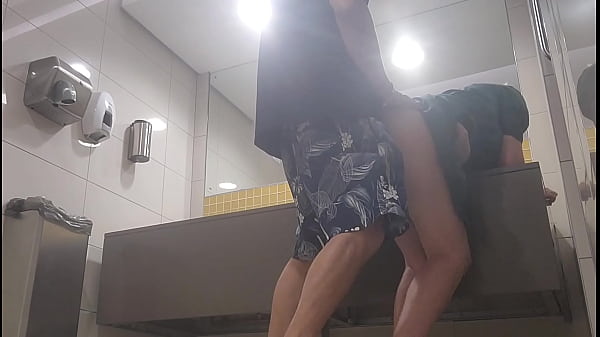 Couple caught fucking in public toilets