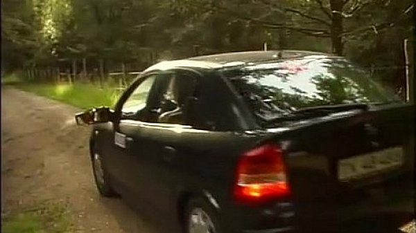 Attractive blonde german girl fucks a big cock outdoor and gets cumshot