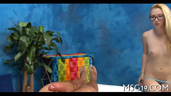 Sexy massage girl bounces on cock  