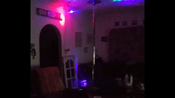 striper pole in living room  