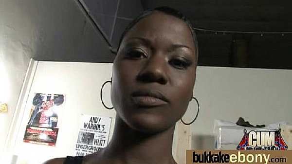 First time ebony with a group of white dicks 17