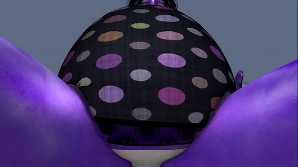 a blue candy expands her big and blue