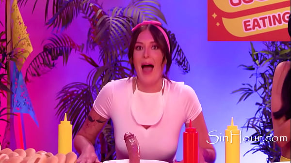 Lesbians At A HotDog Contest