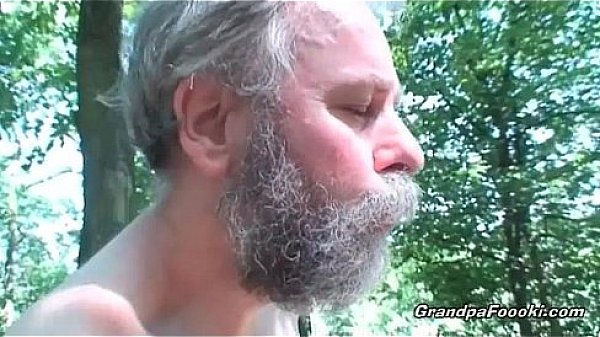Sexy babe meets old dude in the woods&hellip;