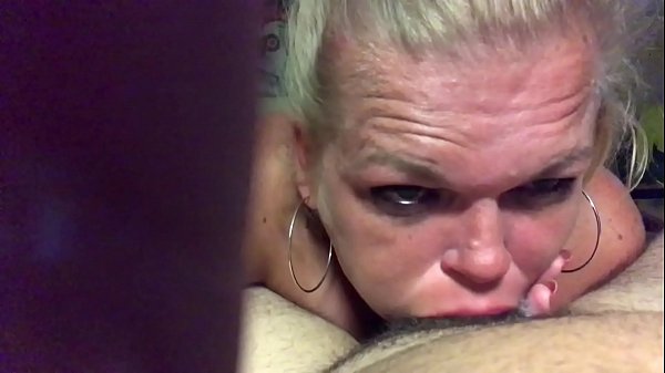 Busty Blonde Curvy MILF Blows The Guy Down The Street