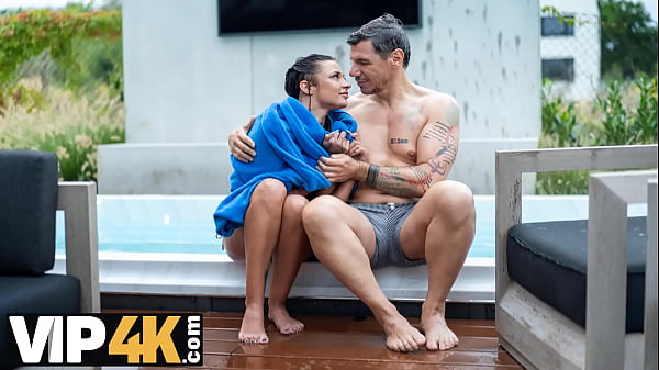 DADDY4K. Skinny brunette can&rsquo;t swim, but can suck and jump on huge old man cock. Hot sex with Chloe Heart & Denis Marti 