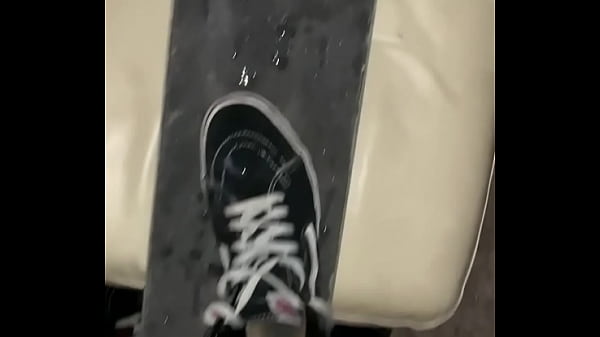 Skate shoes and skate board cum