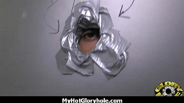 Horny Lady Enjoys Gloryhole Cocksucking Interracial 8