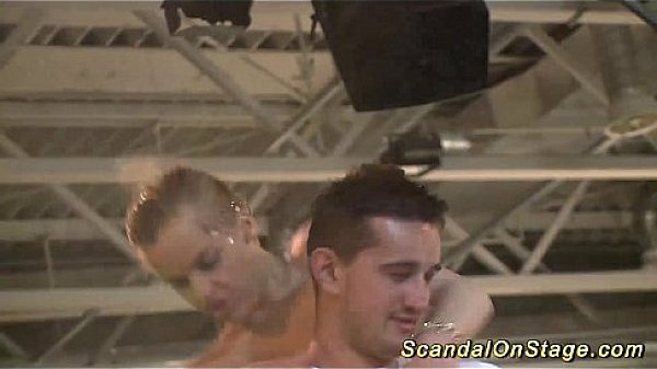 hot lapdance show on public stage  