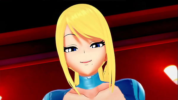 Samus giving a very lucky boy a titjob with her massive tits