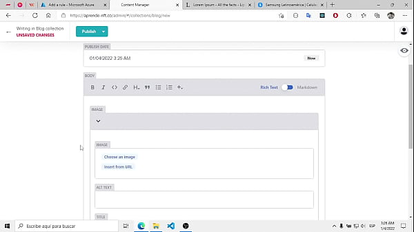 post a la pagina web  