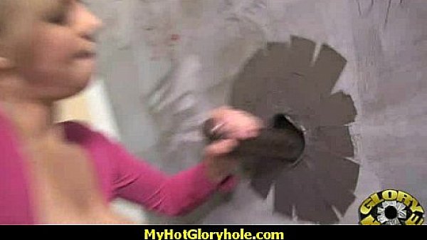Hottie sucks and fucks black cock for cusmhot at gloryhole 29  
