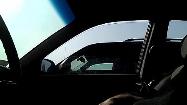 Car flash - girl waits for more