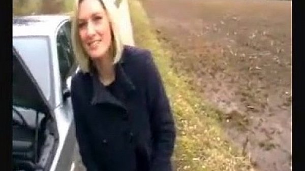 Nice outdoor fucking with a sexy blonde german girl