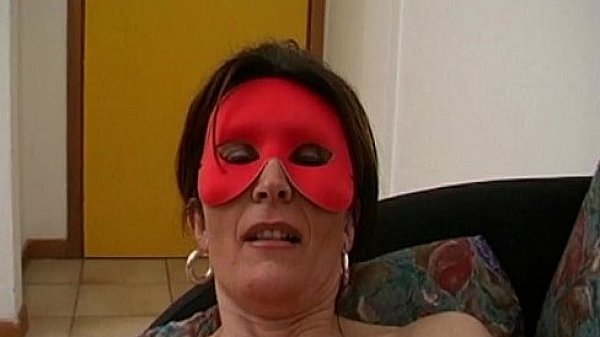 Sensual and hot amateur milf in mask jerking off her pussy
