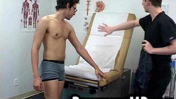 Hot hunk doctor gives his sexy stud patient a rimjob
