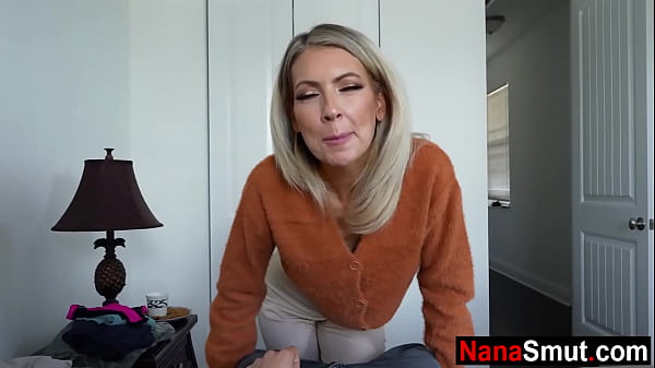 Horny step granny giving step grandson blowjob  