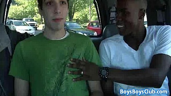 Huge black stud breeding white gay muscular guy 17