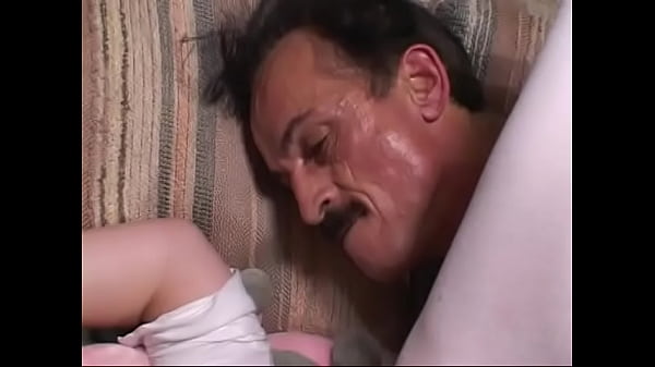 Old lusty man saw  cutie pie sucking  hard cock and decided to join