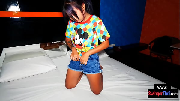 Tiny Thai teen amateur taken home from a GOGO bar to fuck  