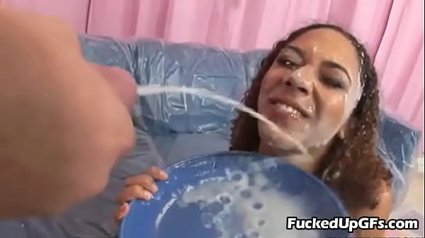 Ebony Girl Mimi Allen is in a Bukkake with Massive Sperm from Gangbang