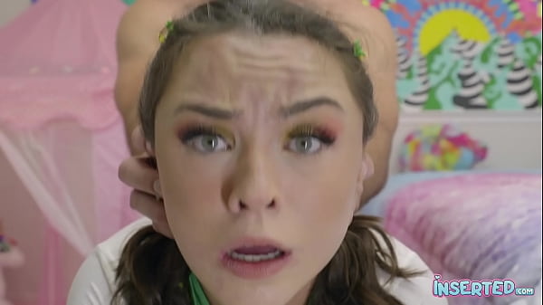 Busty brunette face fucked while on the phone with her stepdaddy