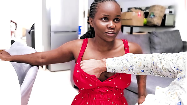 Thick African Amateur With Huge Boobs Explored By Muscular Director