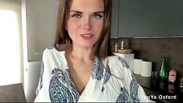 Busty Step Mother Seduces Step Son by her yummy cock at the kitchen, shows him milky tits and masturbating