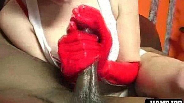 Blonde chick handles massive black pipe