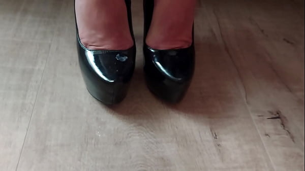 spit and high heels shoes  