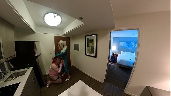 Sexy Trans Woman Sucking Crossdresser Cock in Kitchen VR 
