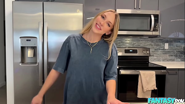 Fucking My step Brothers Hot Blonde Girlfriend - Khloe Kapri - FantasyPOV