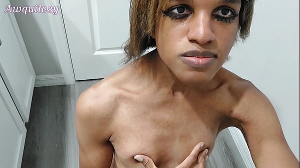 Hot TS Sissy Femboy eats cum in her condom for first time following surgery! (Cut Version)