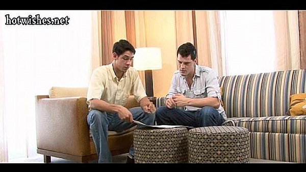 Gay sucking a long cock and gets pounded