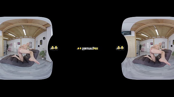 Piss VR at it's best with Vanessa Hell and Dildo Masturbation on the couch