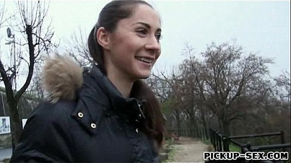 Czech girl Aruna Aghora picked up and nailed for money 