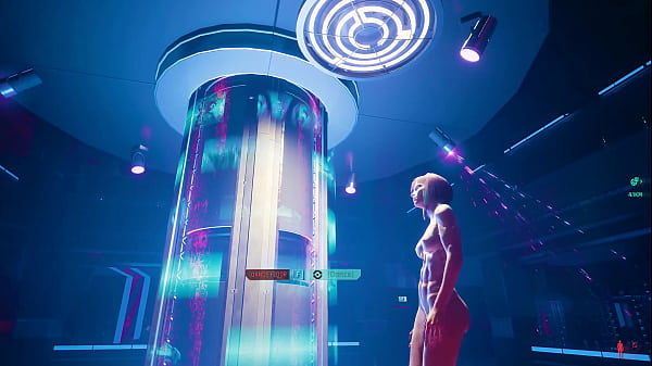 Sexy fit athletic Cyber babe Lucy showing off her naked tight young body