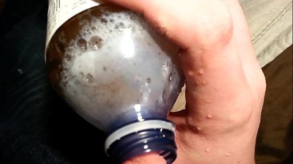 pissing in a bottle  