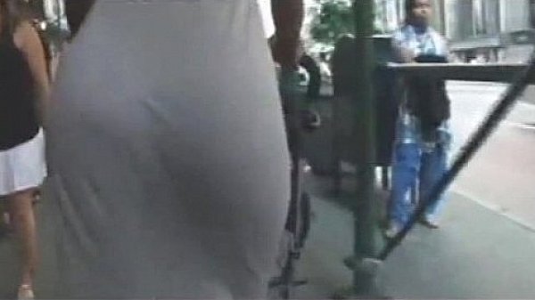 Nice Ass in Grey Dress