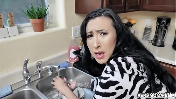 Hot Lily Lane wants her stepsons juice so she rides him while shes doing laundry