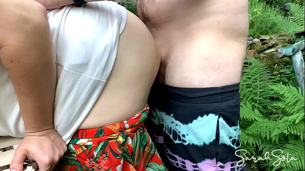 Outdoor Sex with blowjob and doggystyle - naughty wife needed a quick fuck 
